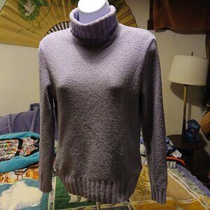 Sonoma Life+Style Small S Purple Knit Long Sleeve Turtleneck Knit Sweater